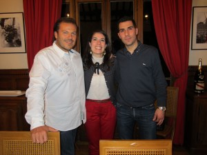 Da sinistra: Marco Maestri, Angela Bustamante, Io